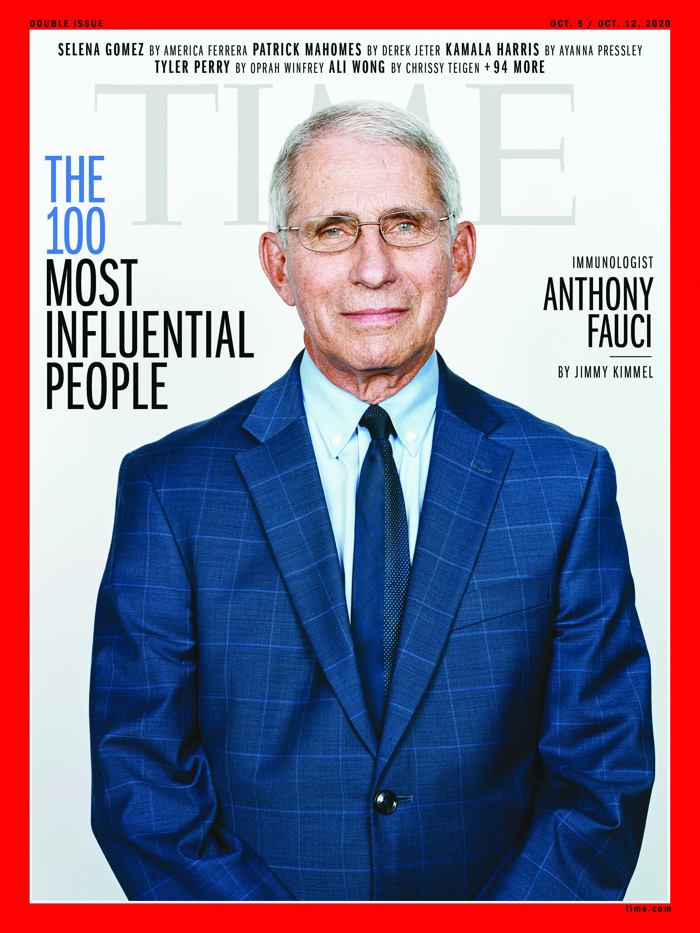 Fauci on the TIME magazine cover, October/November 2020.