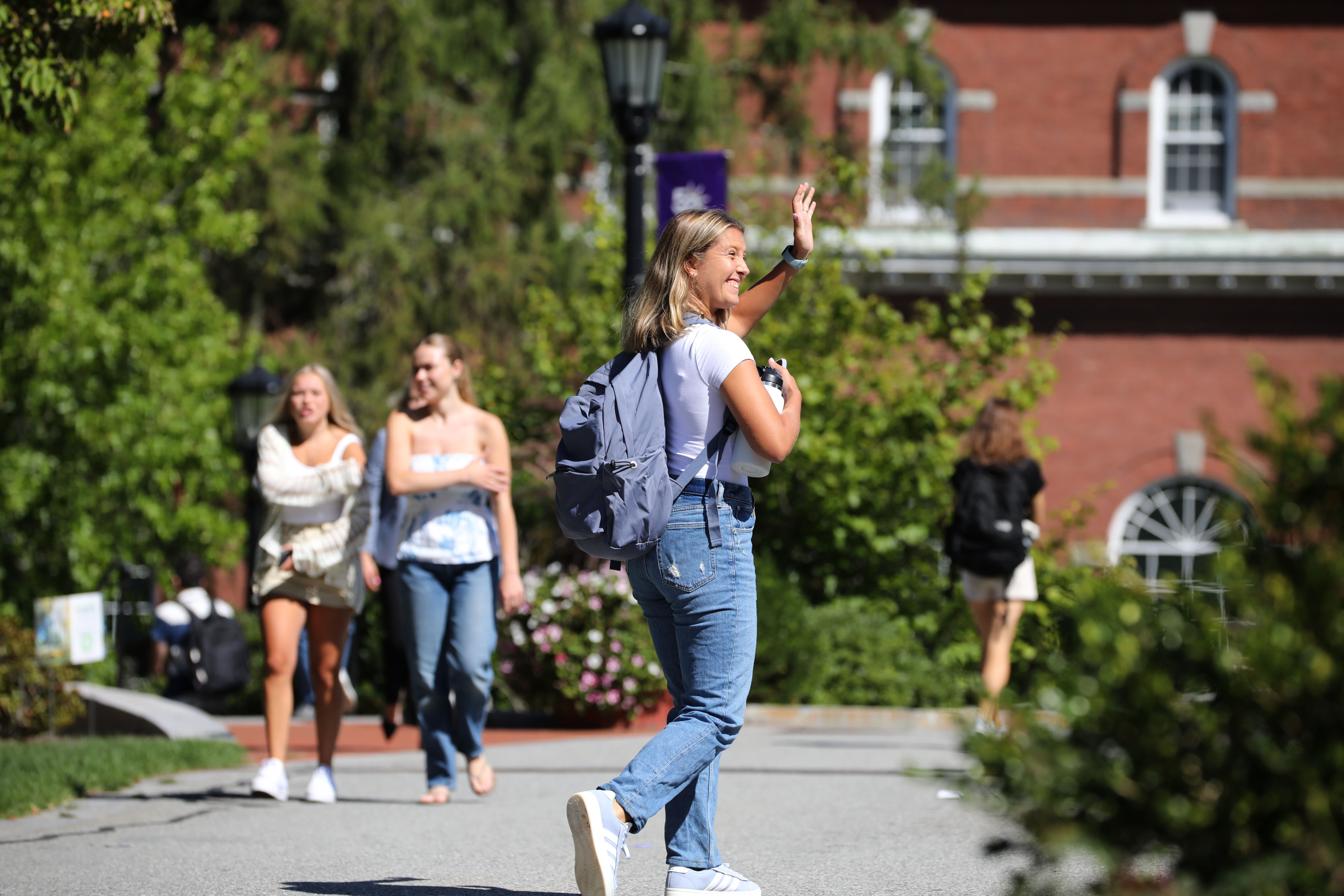 Student(s) walking on a college campus