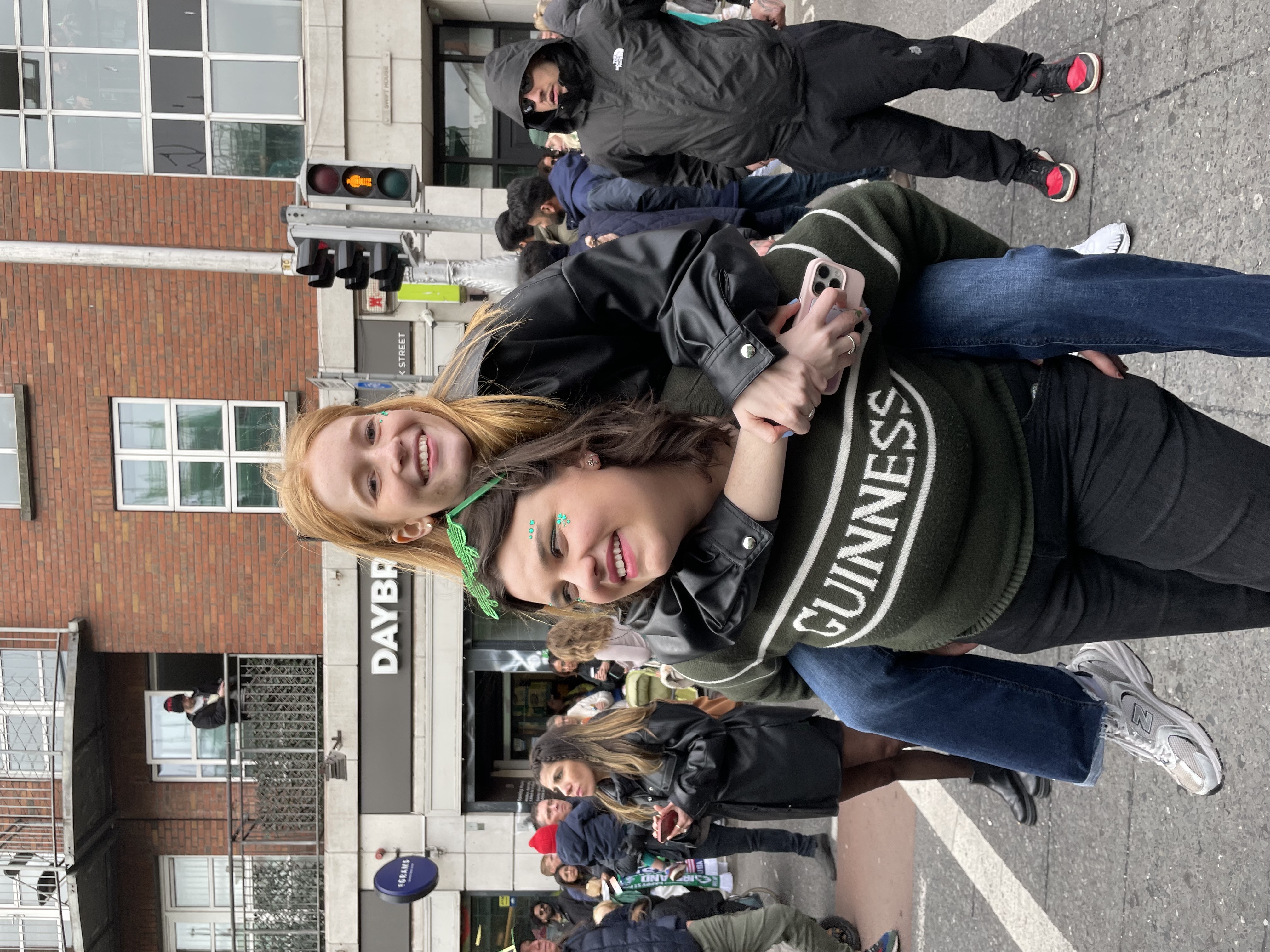 Elaine hugging a friend