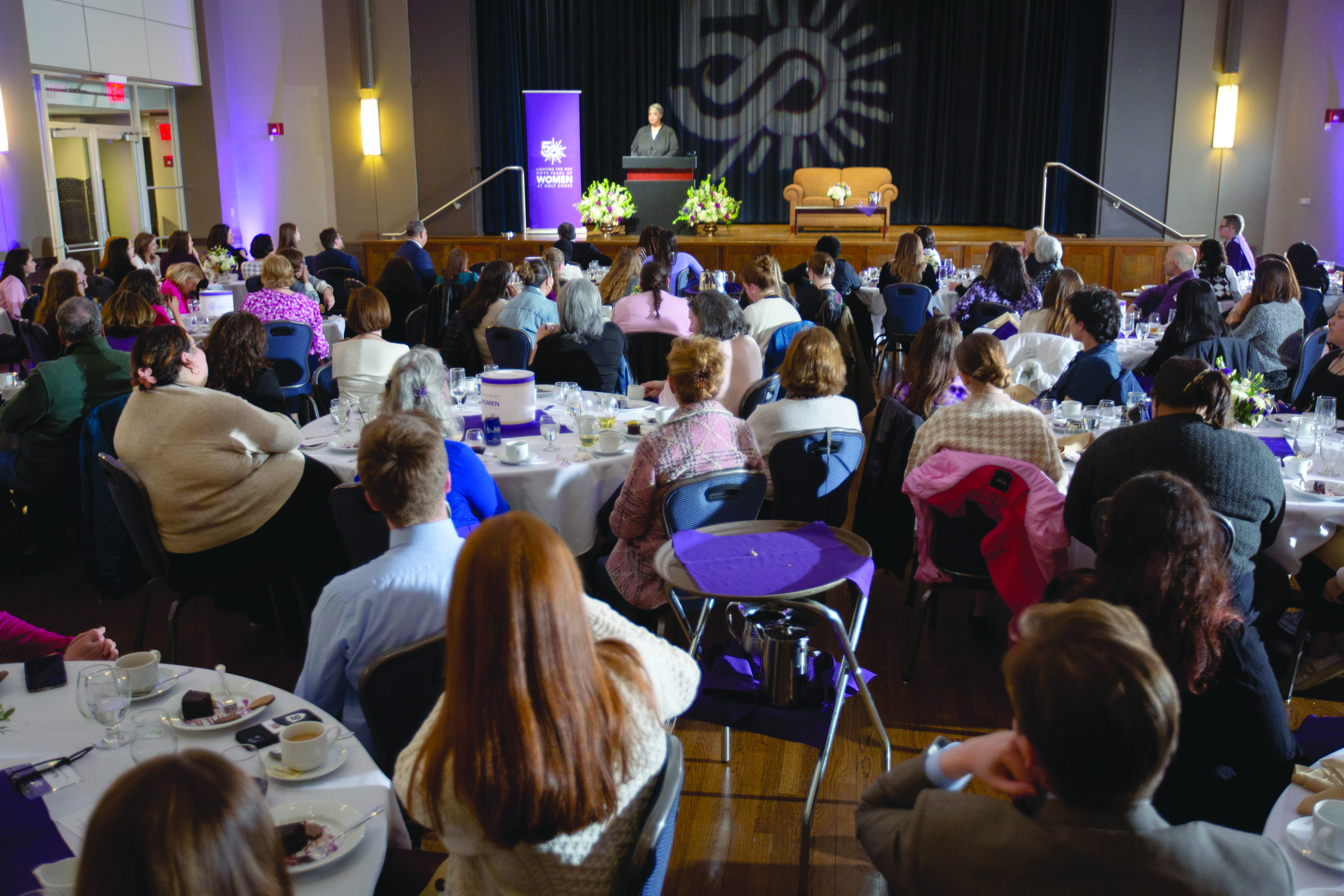 The crowd listening to keynote speaker Roxanne Gay