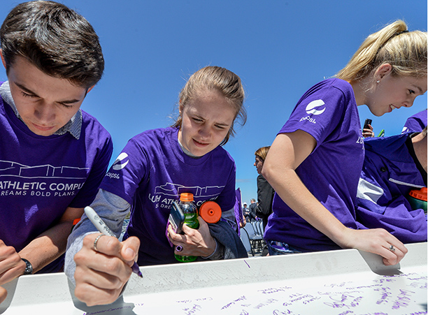 2016 Luth Athletic Complex Beam Signing Ceremony