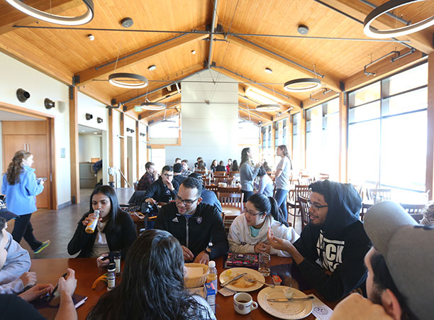 The Thomas P. Joyce ’59 Contemplative Center is a 33,800 square-foot complex featuring a chapel, meeting rooms, dining room, and bedrooms for 60 individuals in a lodge-like atmosphere removed from the regular bustle of campus life. Photo by: Tom Rettig