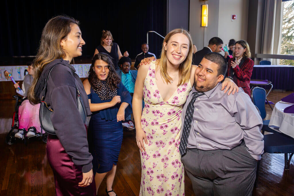 Holy Cross student and WPS transition student at prom