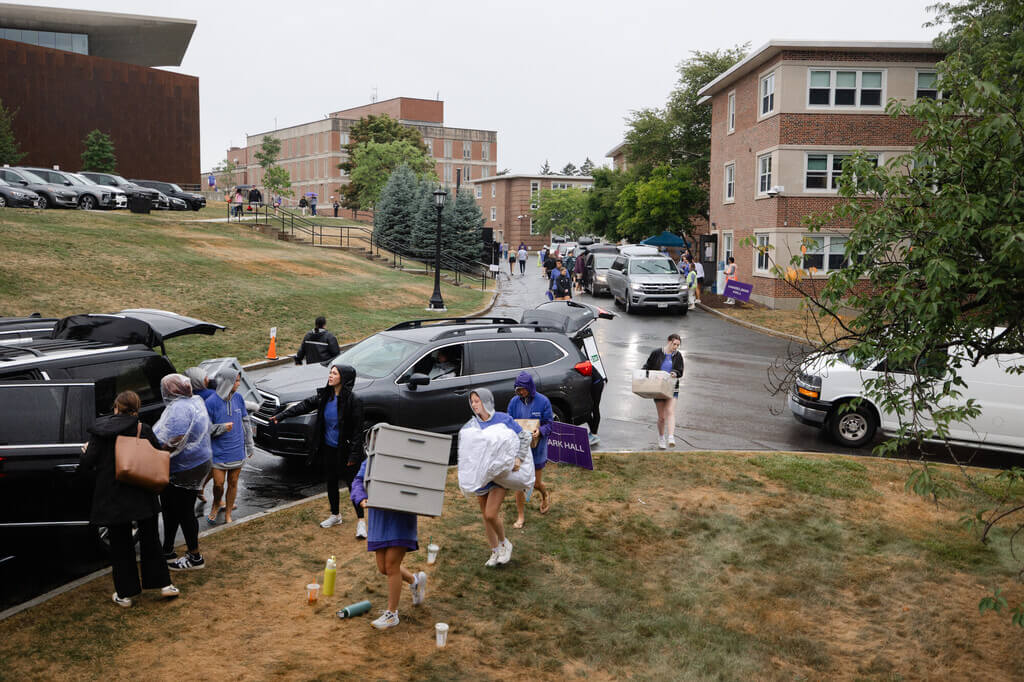 View of cars along Easy Street
