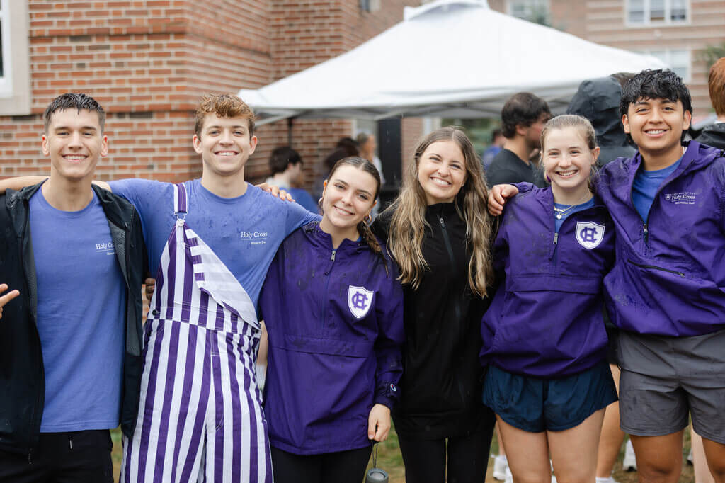 Group of Holy Cross students