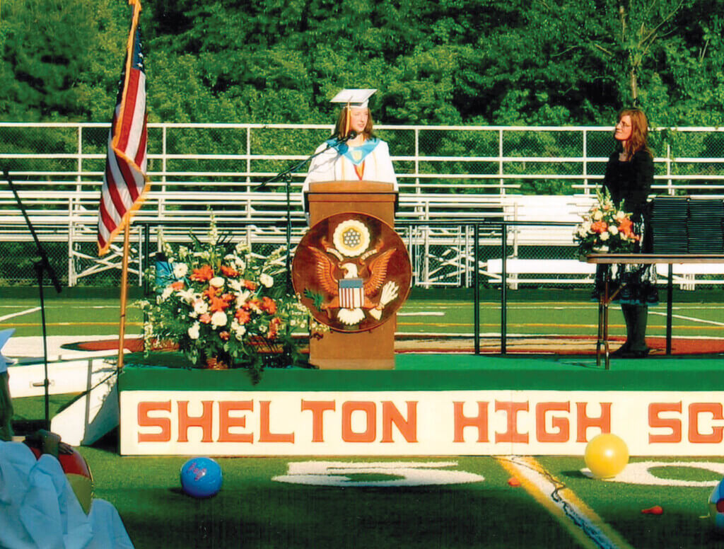 Beth Luoma as high school valedictorian