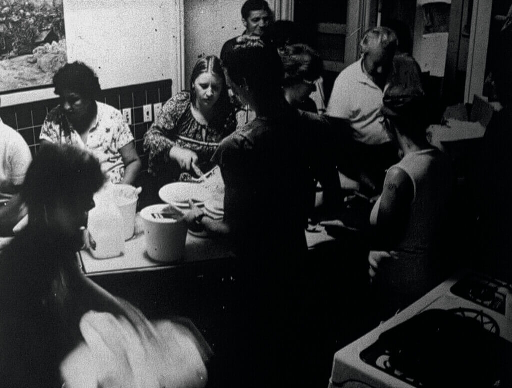 Black and white photo of the Mustard Seed dining room