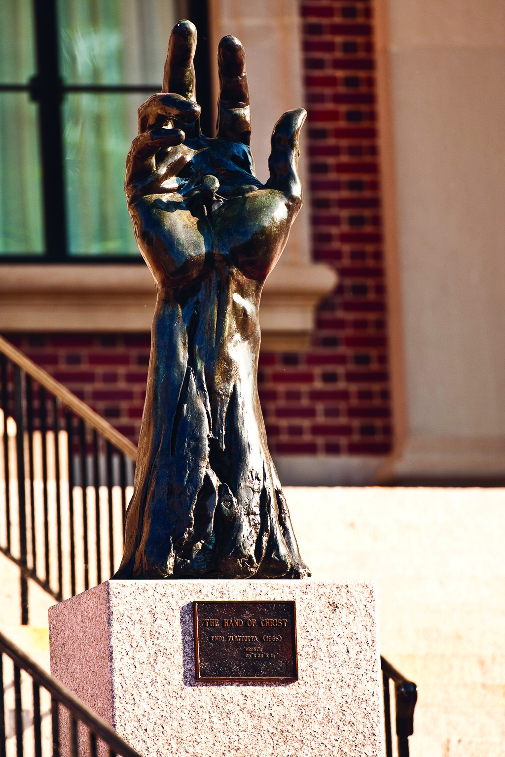 "The Hand of Christ" statue