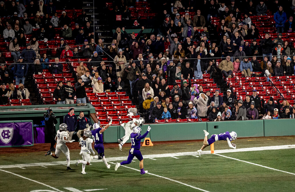 Touchdown at Fenway Park