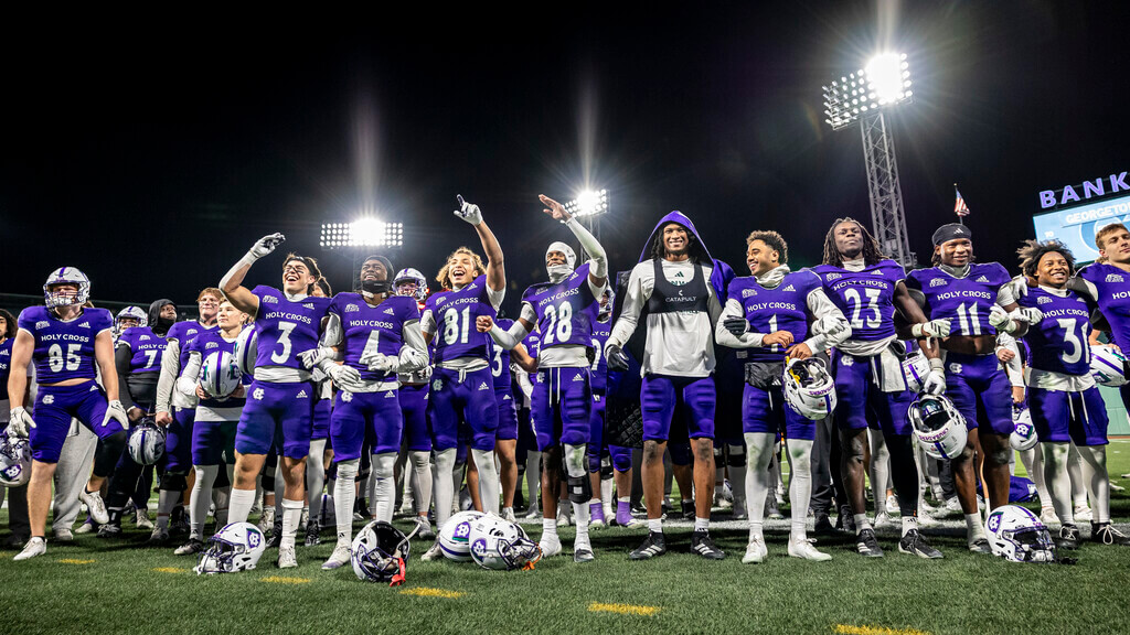 Holy Cross football players