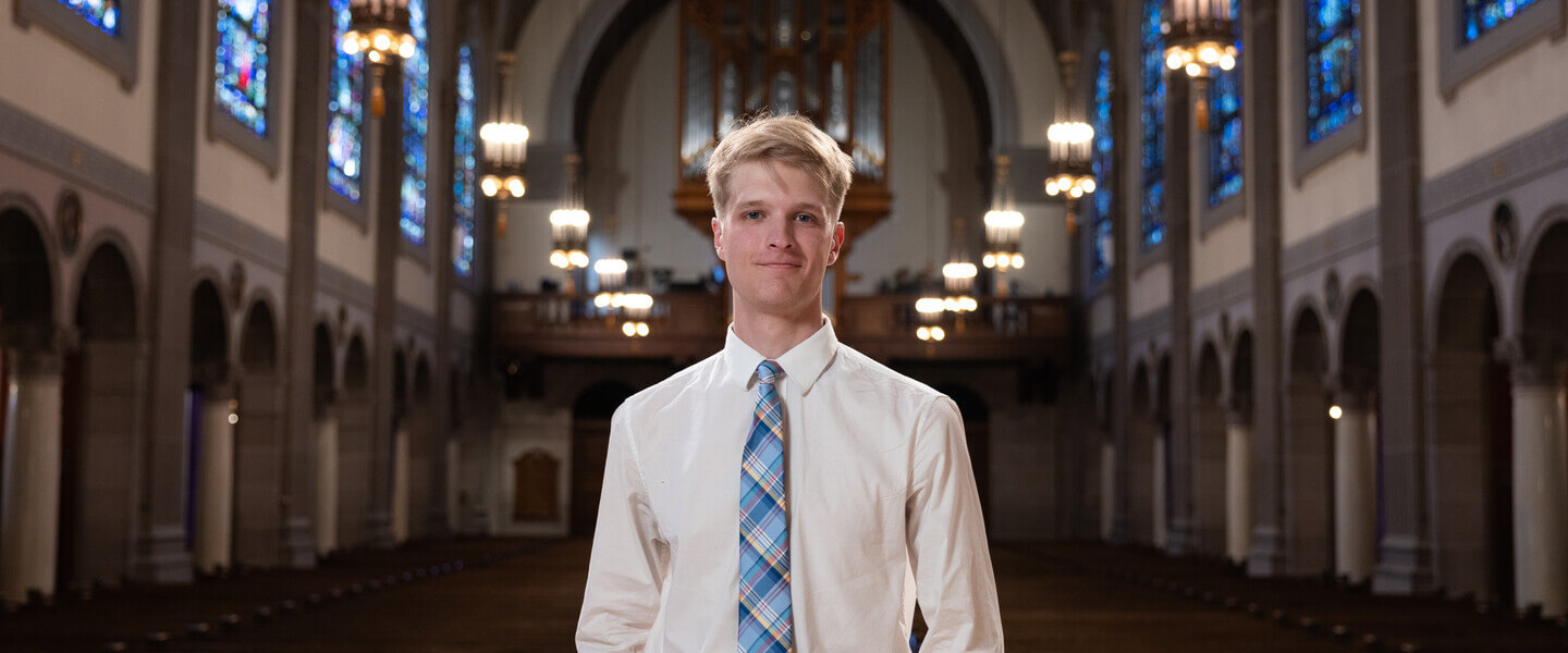 Gavin Klein in St. Joseph Memorial Chapel