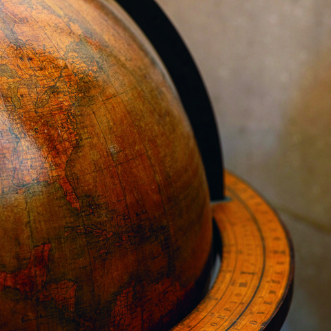 Close up photo of the globe