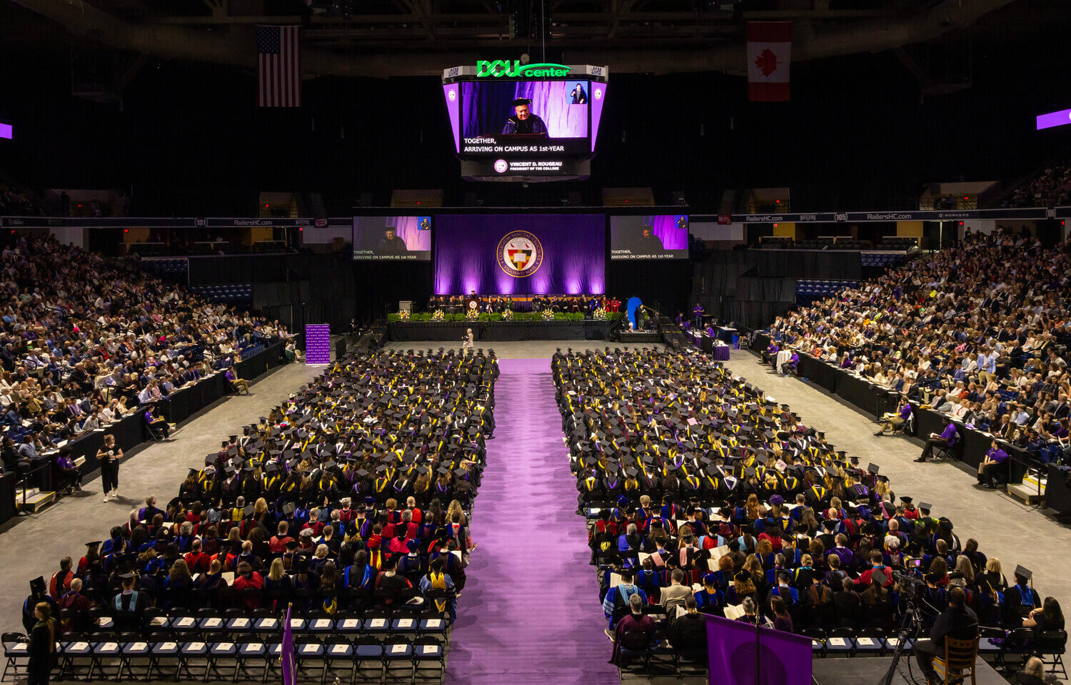 Arial view of 2025 Holy Cross Commencement