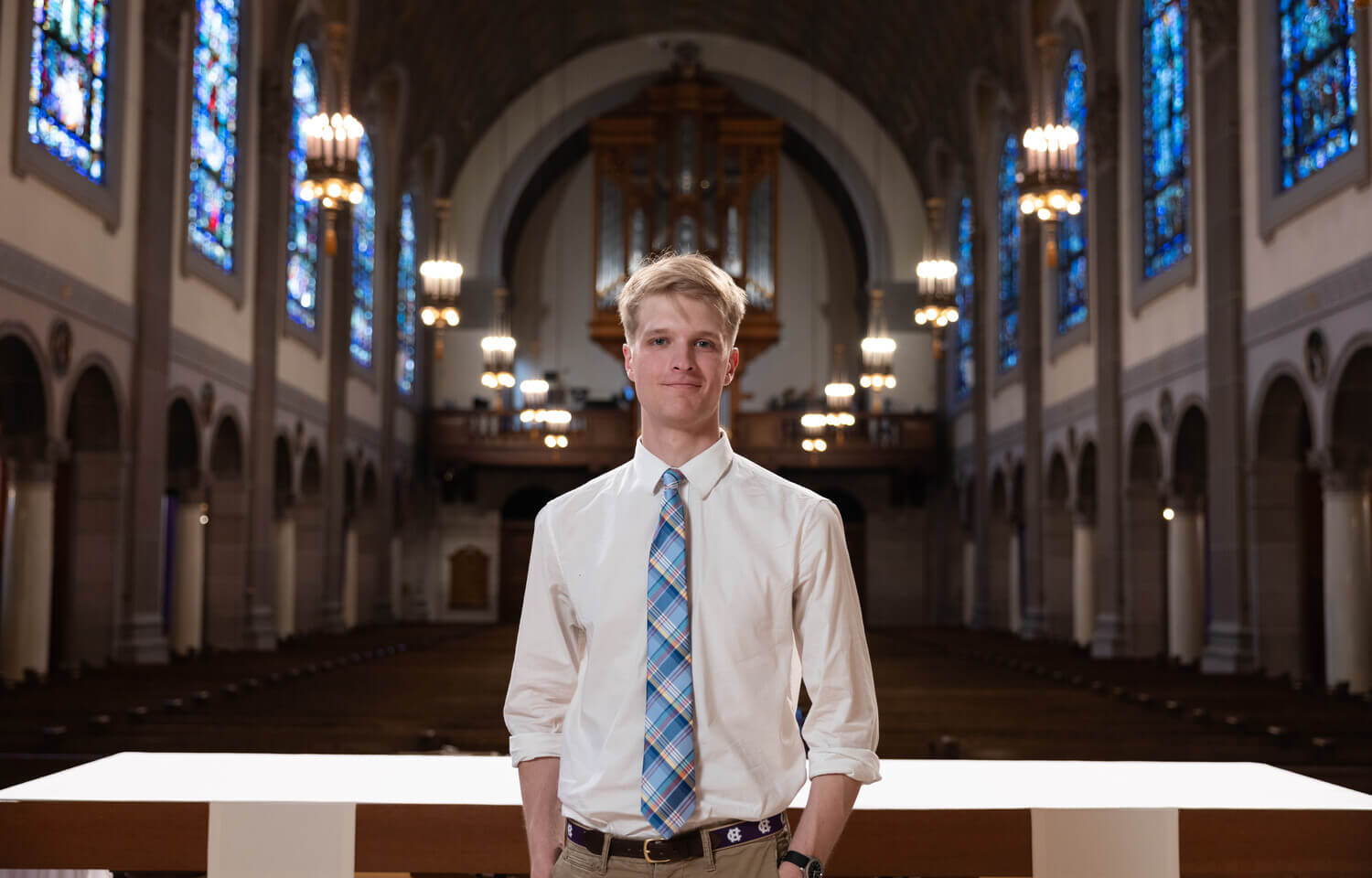 Gavin Klein in St. Joseph Memorial Chapel