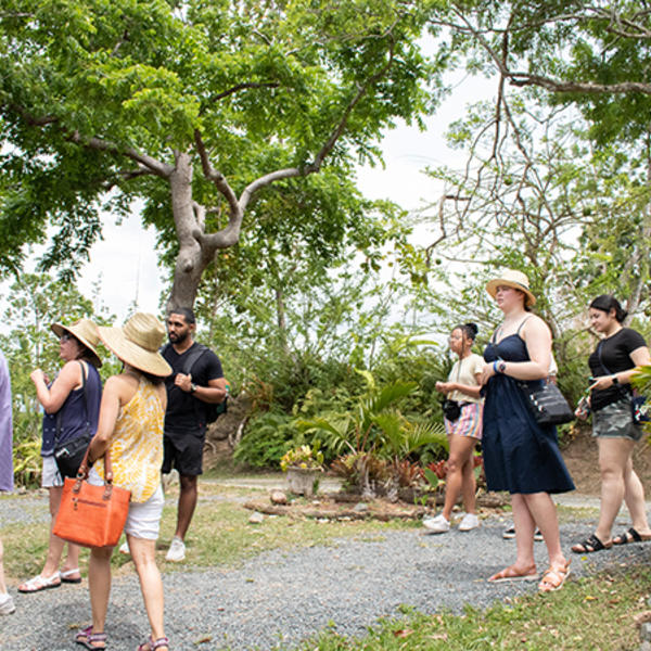 Holy Cross students and professors on a five-day study trip to the island of Puerto Rico. Photo by Angel Carrillo '19