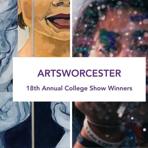 From left to right: “Fragments of Myself” by Shea O'Scannlain ‘22 and “Flying Glitter” by Mariam Soas ‘22.
