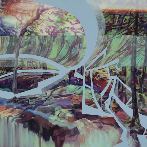 Cristi Rinklin, This Feeling Flows Both Ways, 2022, oil and acrylic on aluminum, 42" x 54"