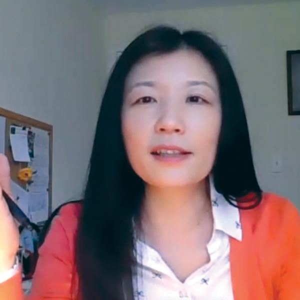 Jumi Hayaki, professor of psychology, teaches on zoom