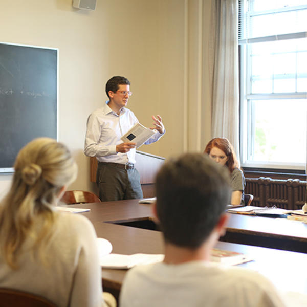Tim Joseph, associate professor of classics. Photo by Tom Rettig