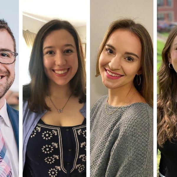 From left to right: Jeff Reppucci ‘14, Madeleine Fontenay ‘21, Helen Conroy ‘21 and Emily Cook ‘21