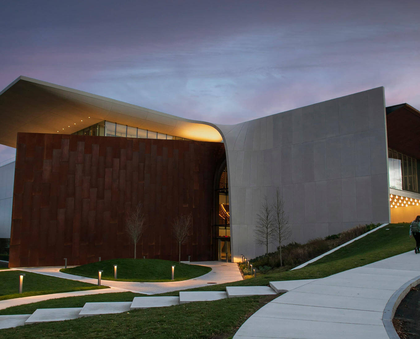 Prior Performing Arts Center at sunset