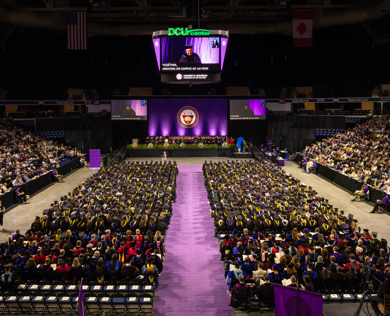 Arial view of 2025 Holy Cross Commencement