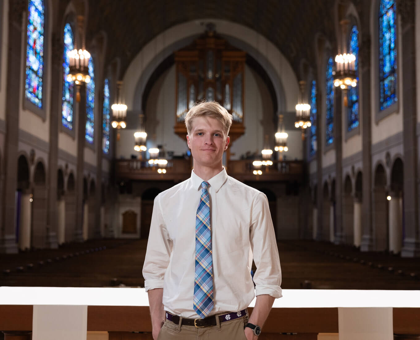 Gavin Klein in St. Joseph Memorial Chapel
